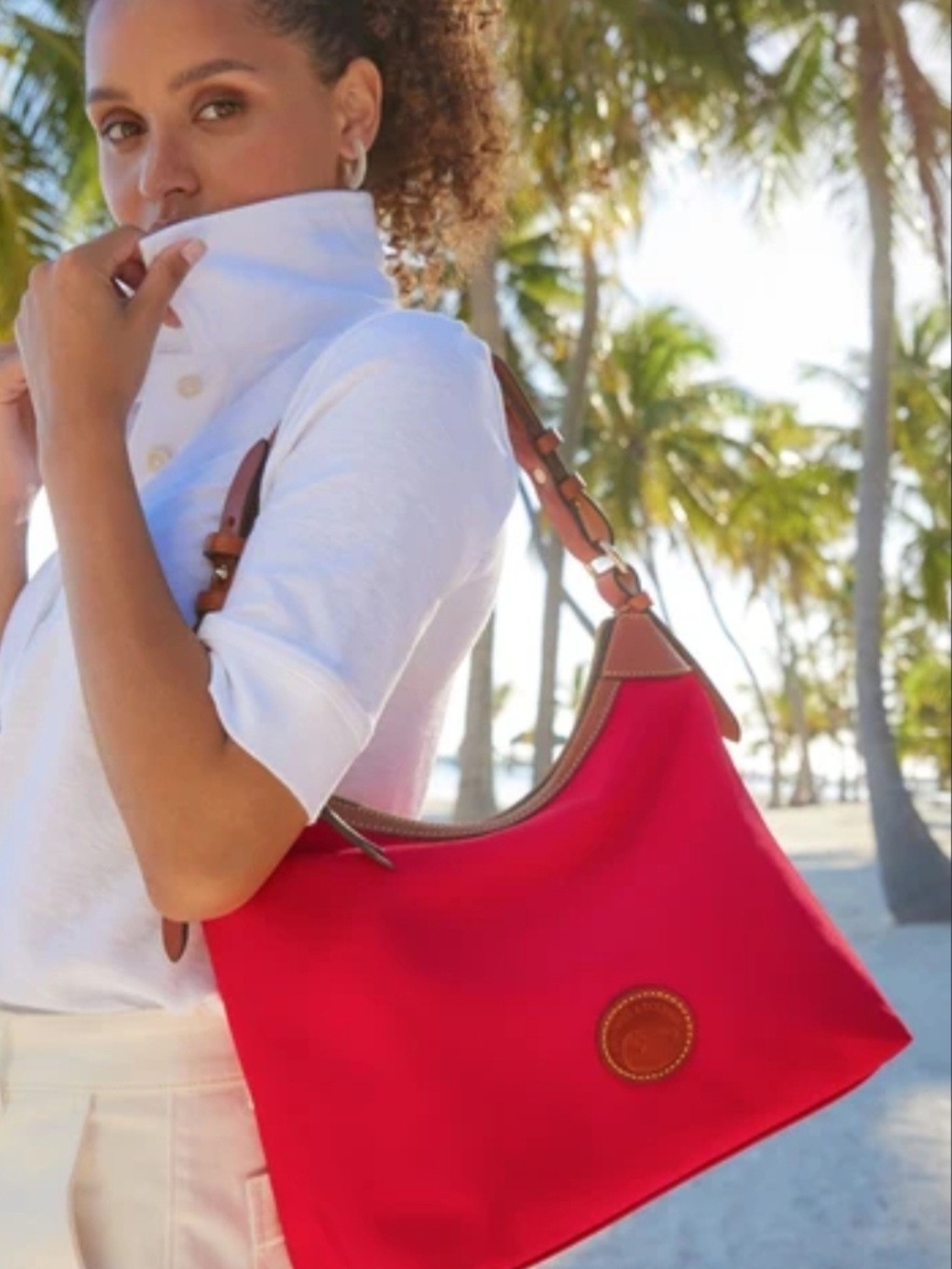 Dooney & Bourke Red Hobo Shoulder Bag